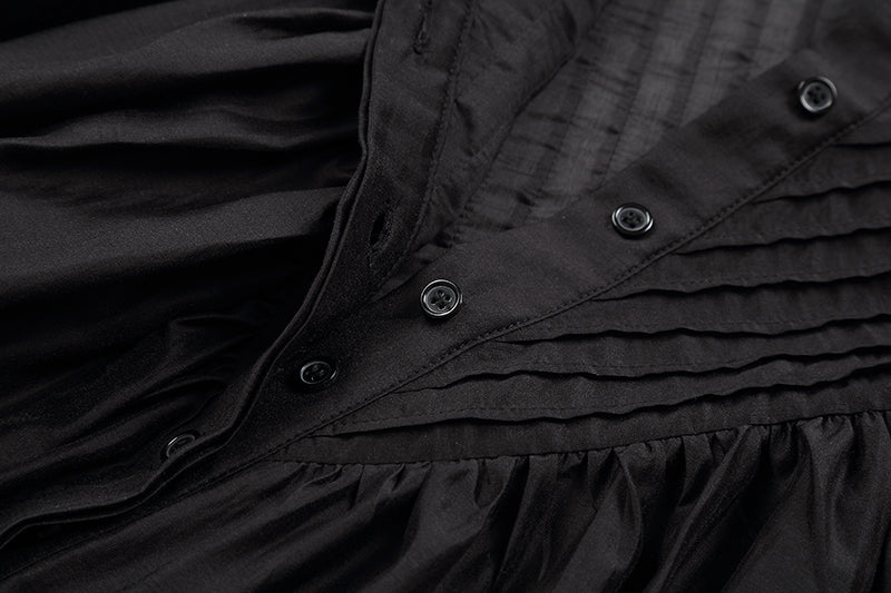 The Shiv Ruffled Shirt in Black