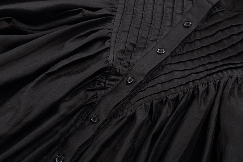 The Shiv Ruffled Shirt in Black