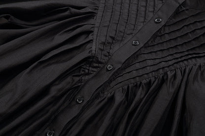 The Shiv Ruffled Shirt in Black