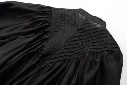 The Shiv Ruffled Shirt in Black