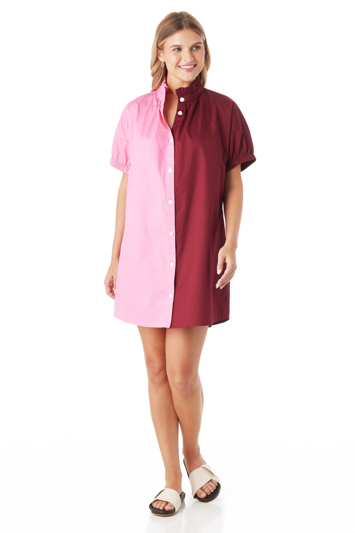 CROSBY - Betts Dress - Pink Garnet