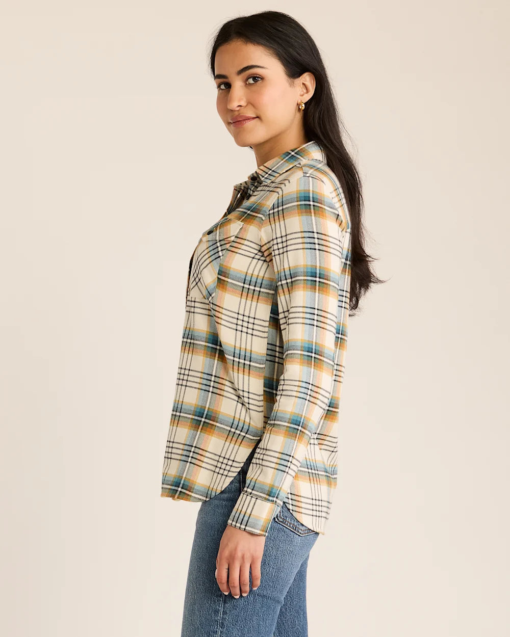 PENDLETON - Madison Flannel Shirt - Cream Multi Plaid