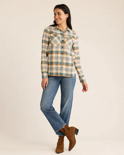 PENDLETON - Madison Flannel Shirt - Cream Multi Plaid