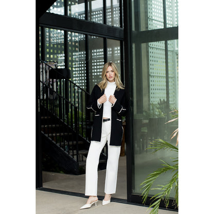 Long Sleeve Midi Cardigan - Black