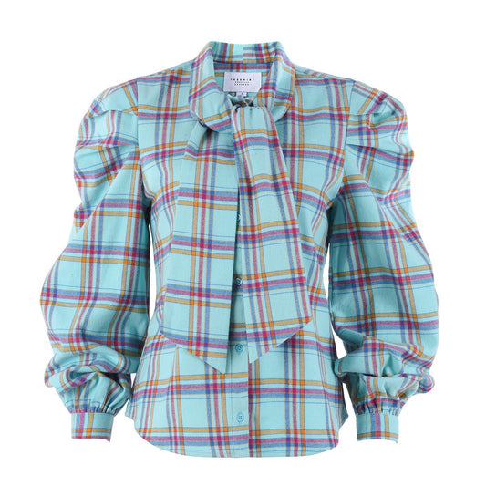 The Shirt - The French Bow Shirt - Aqua Plaid