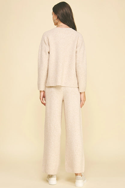 Soft Yarn Knit Sweater - Oatmeal