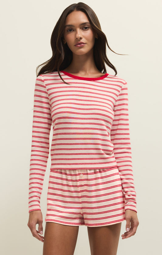 Night In Stripes Long Sleeve Top - Multi
