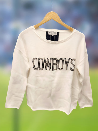 Long Sleeve Knit Sweater - Cowboys