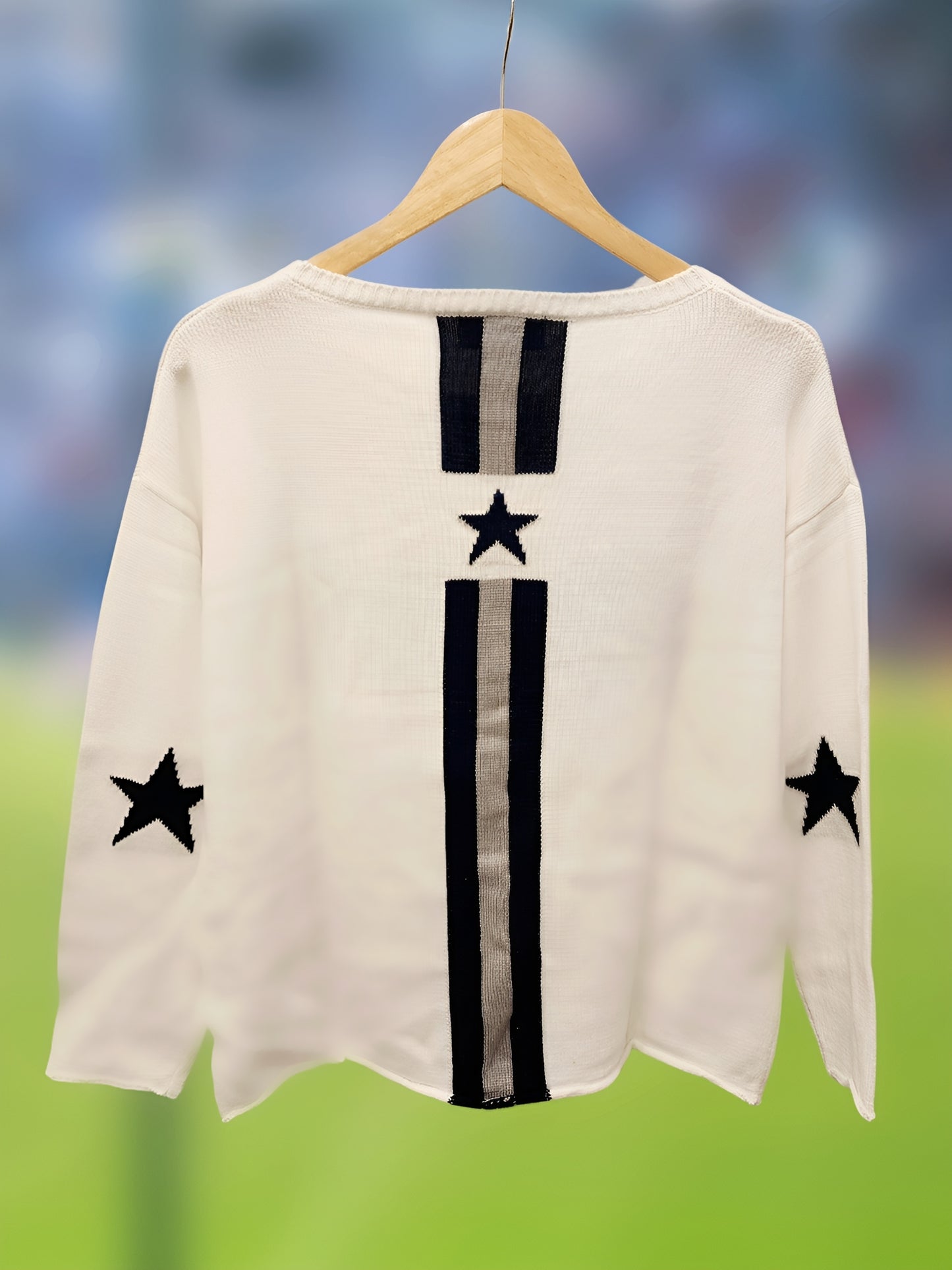 Long Sleeve Knit Sweater - Cowboys