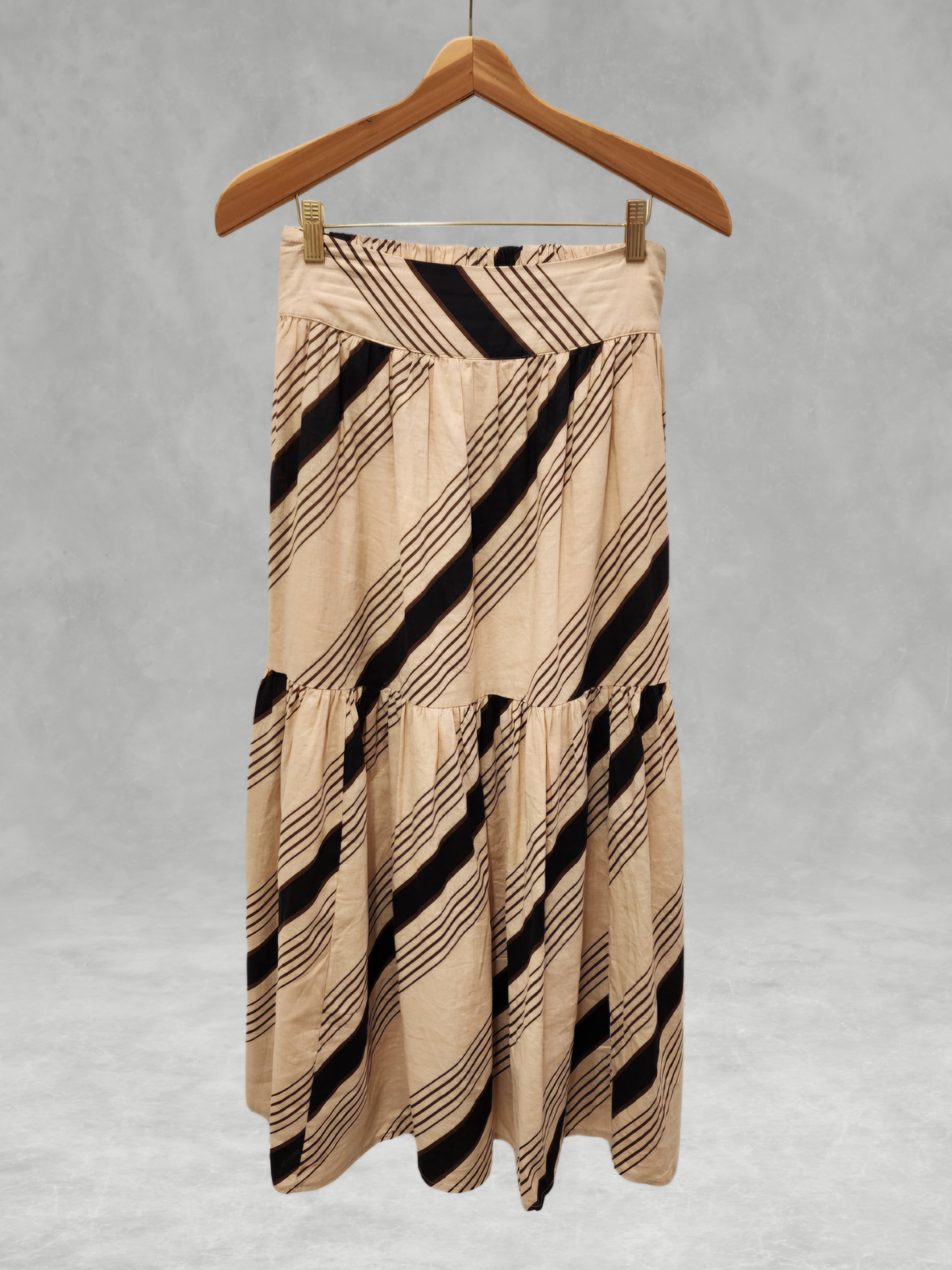 Karlie - Stripe Tier Maxi Skirt