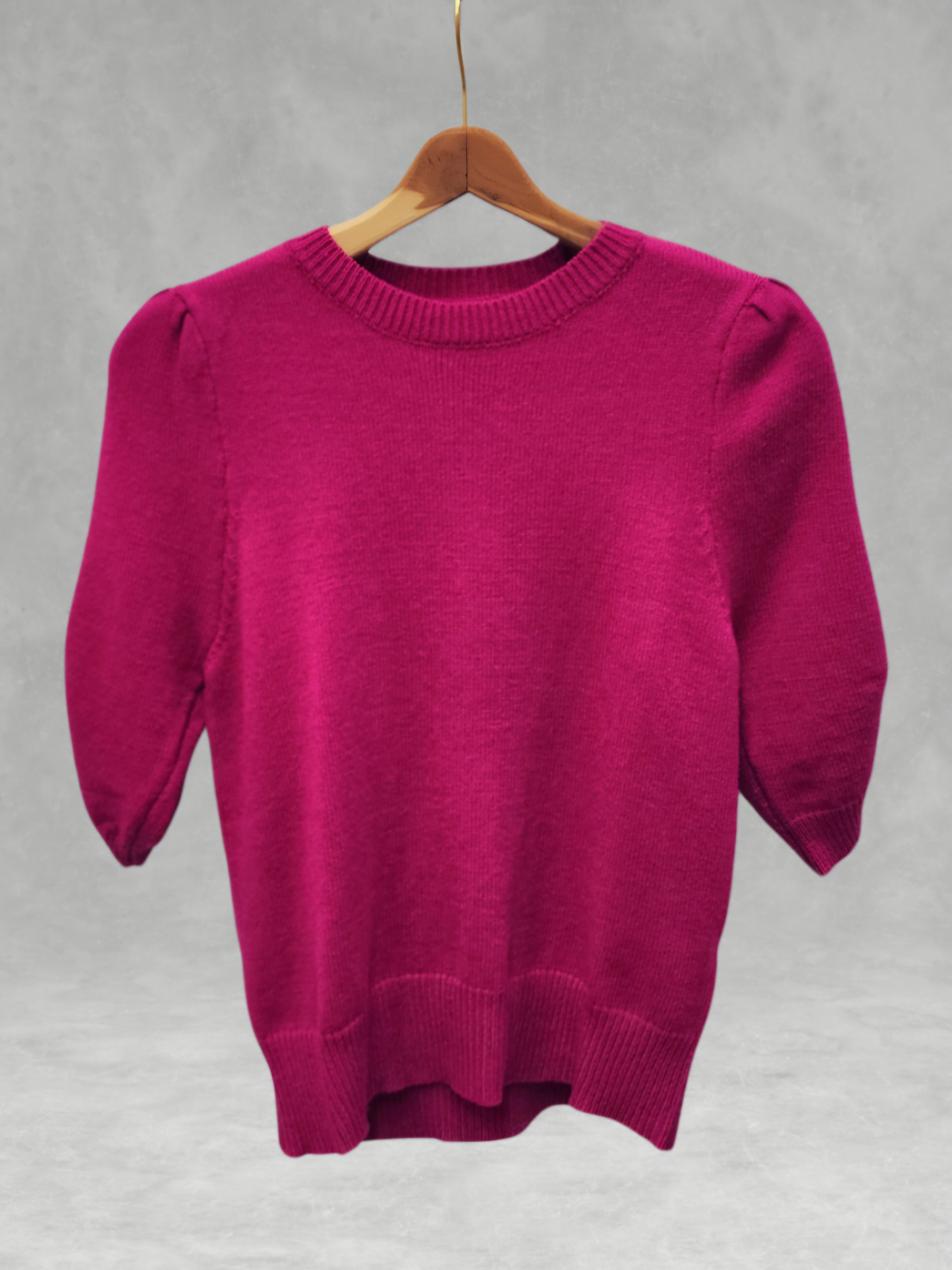 THML - Short Sleeve Knit Top - Magenta