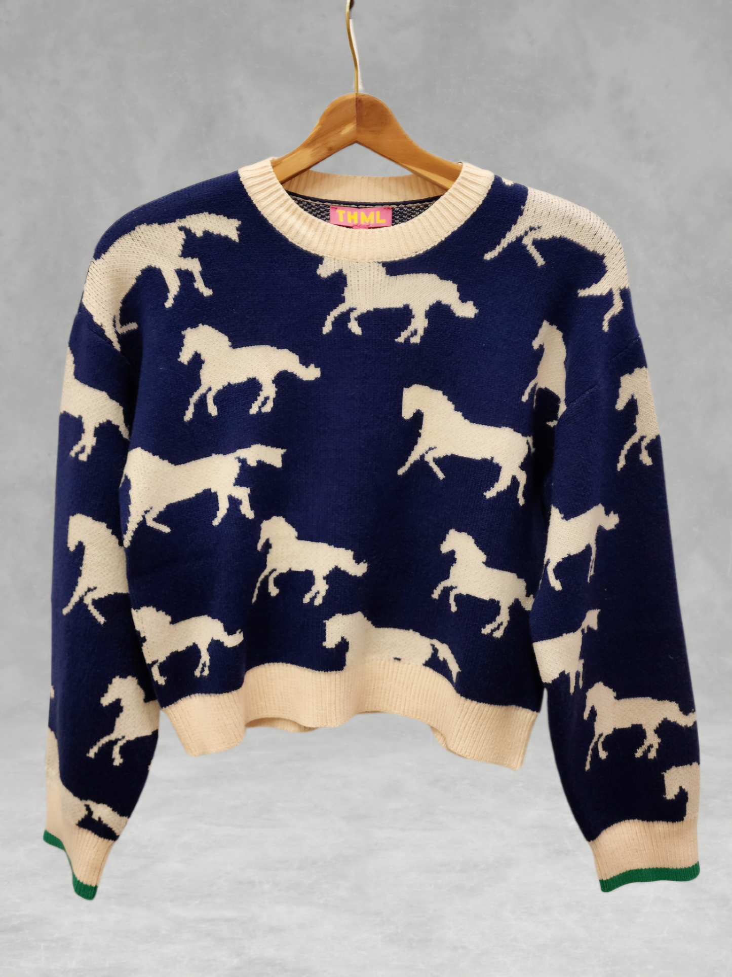 THML - Knit Horse Sweater - Navy