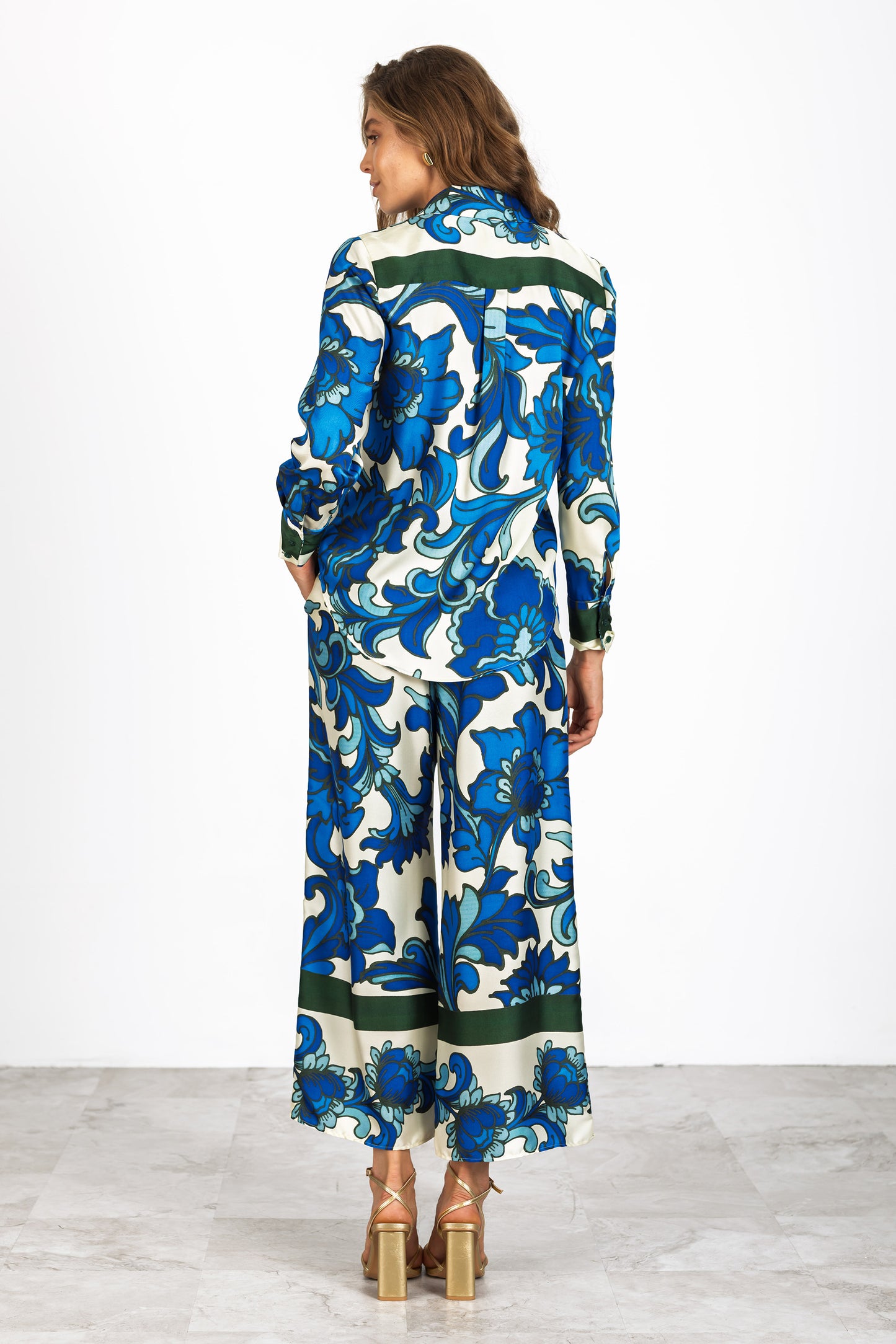 Alivia Top - Blue/Cream Combo