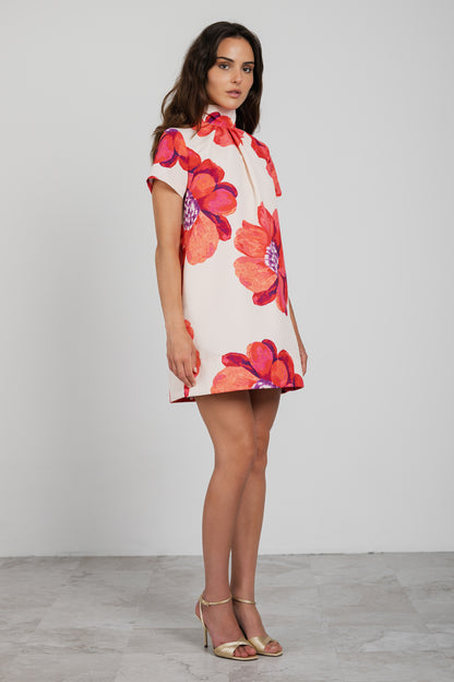 Rory Dress - Butter/Coral