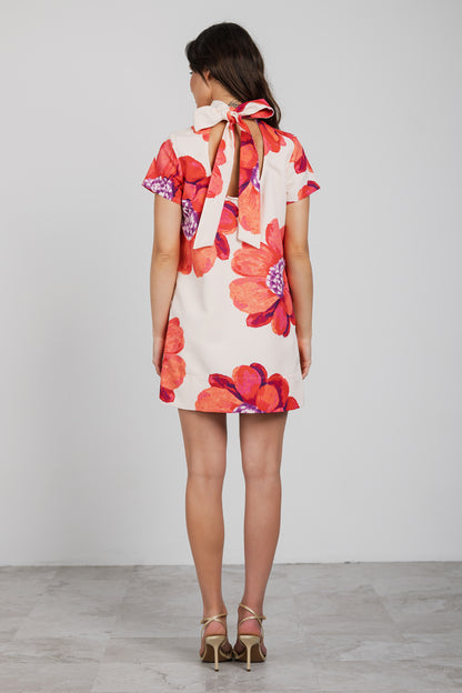 Rory Dress - Butter/Coral