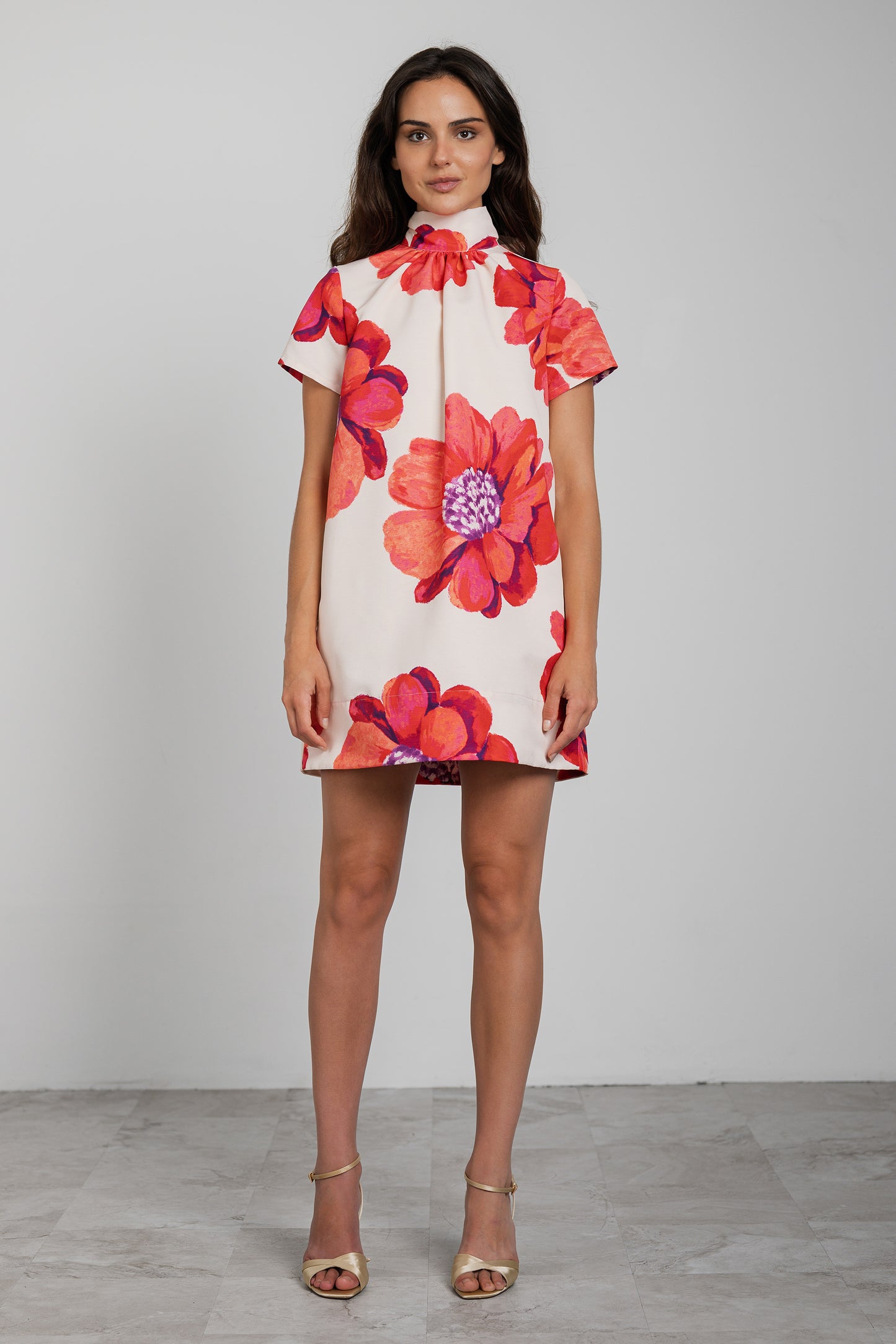 Rory Dress - Butter/Coral