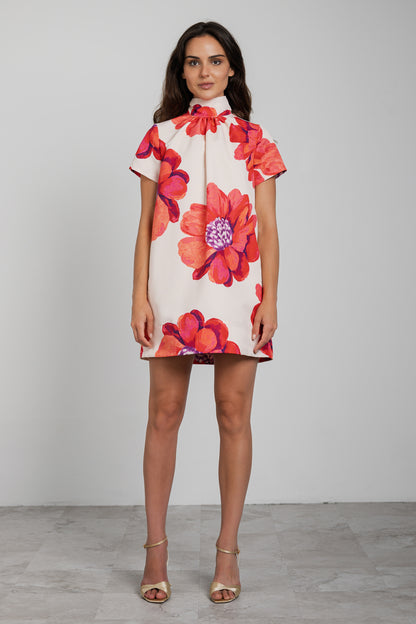 Rory Dress - Butter/Coral