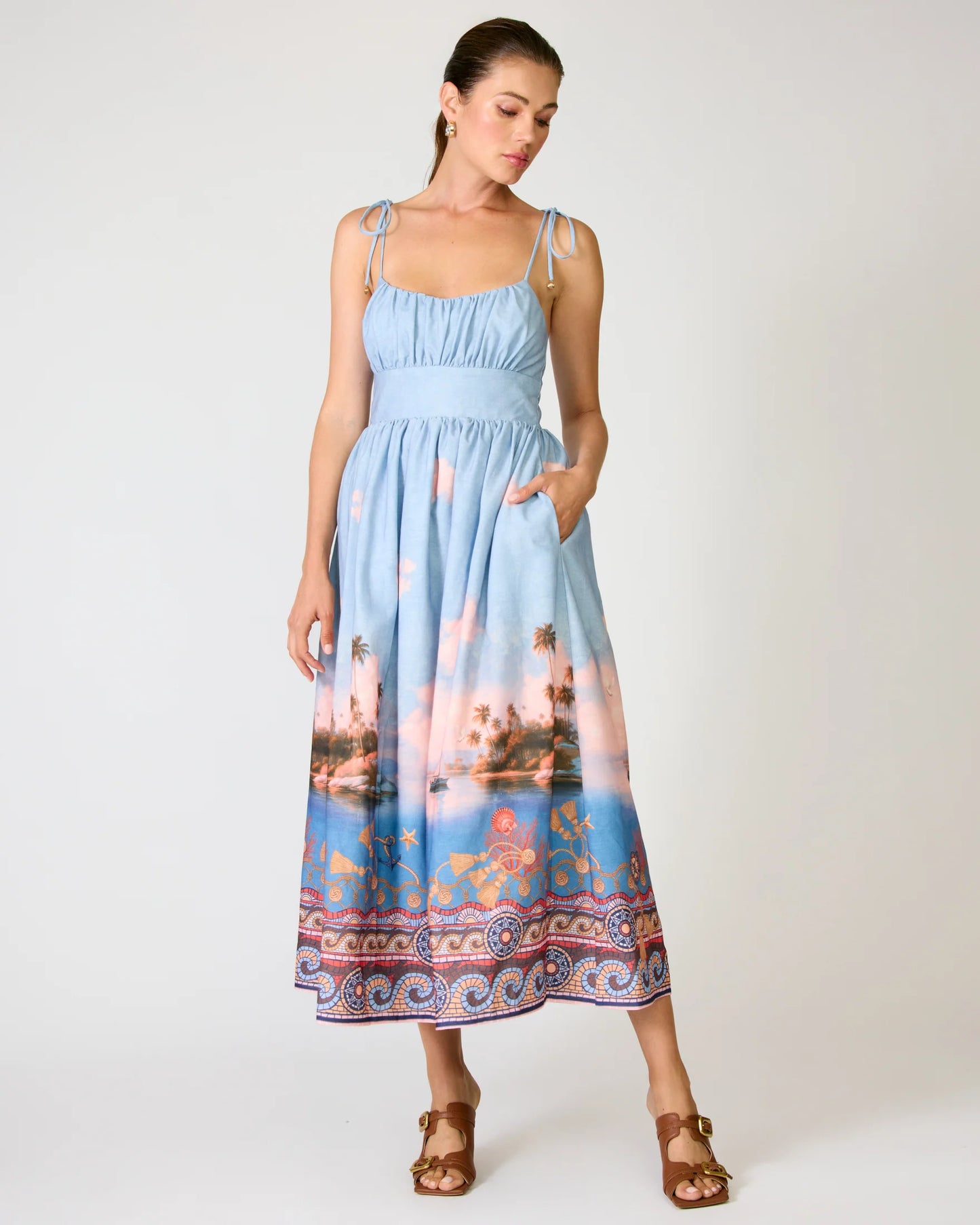 Pernille Maxi Dress- Blue Multi