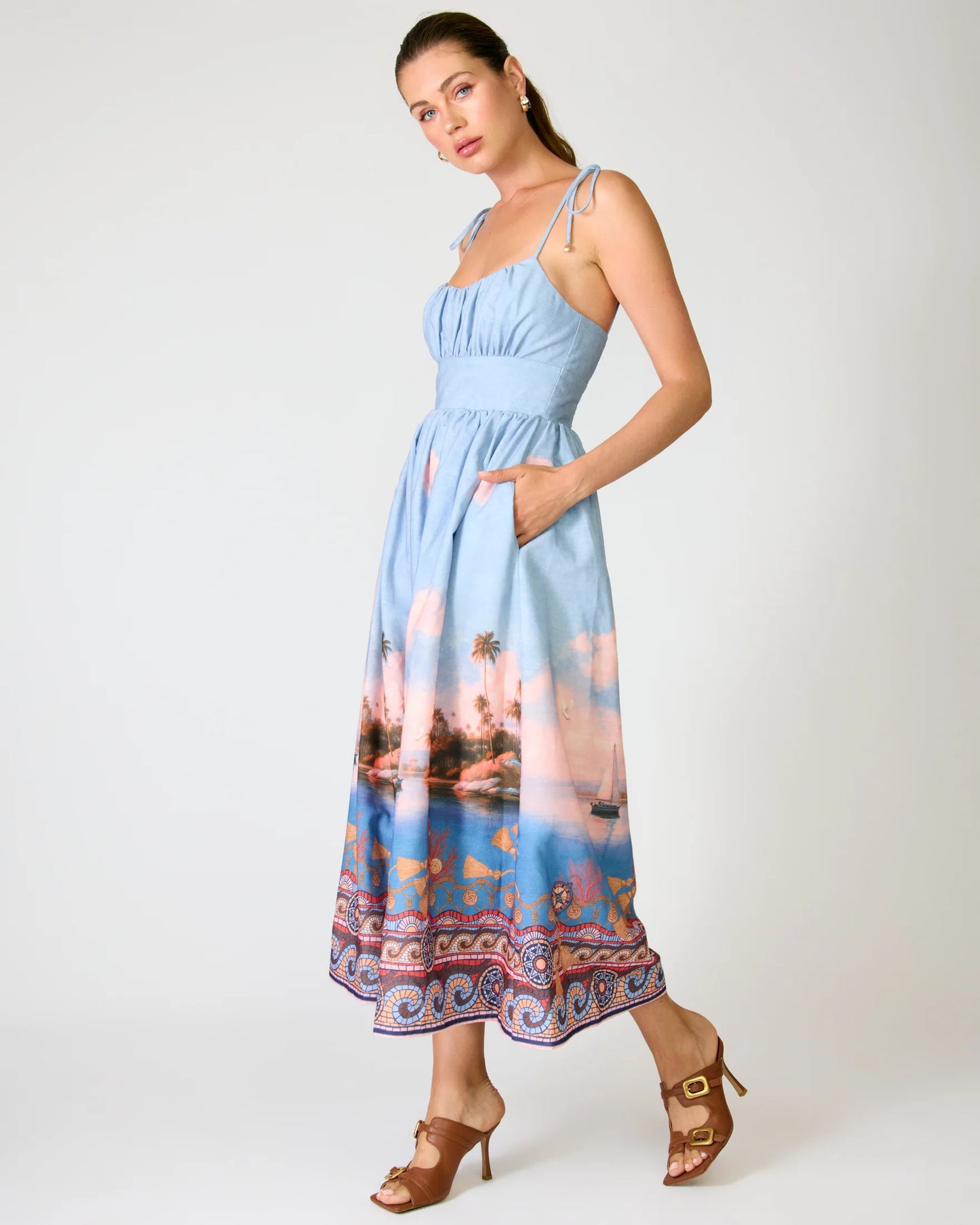Pernille Maxi Dress- Blue Multi