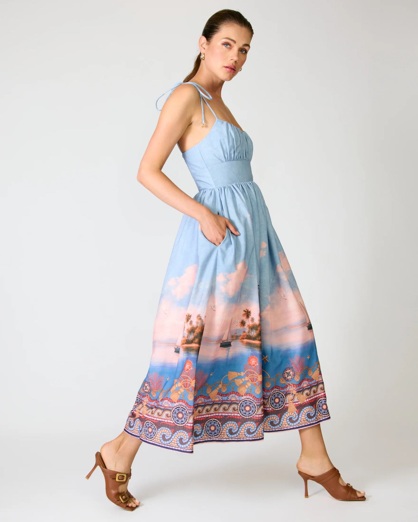 Pernille Maxi Dress- Blue Multi