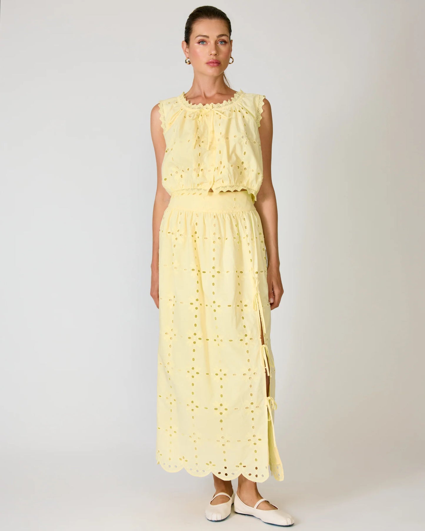 Marga Top & Skirt Set - Yellow