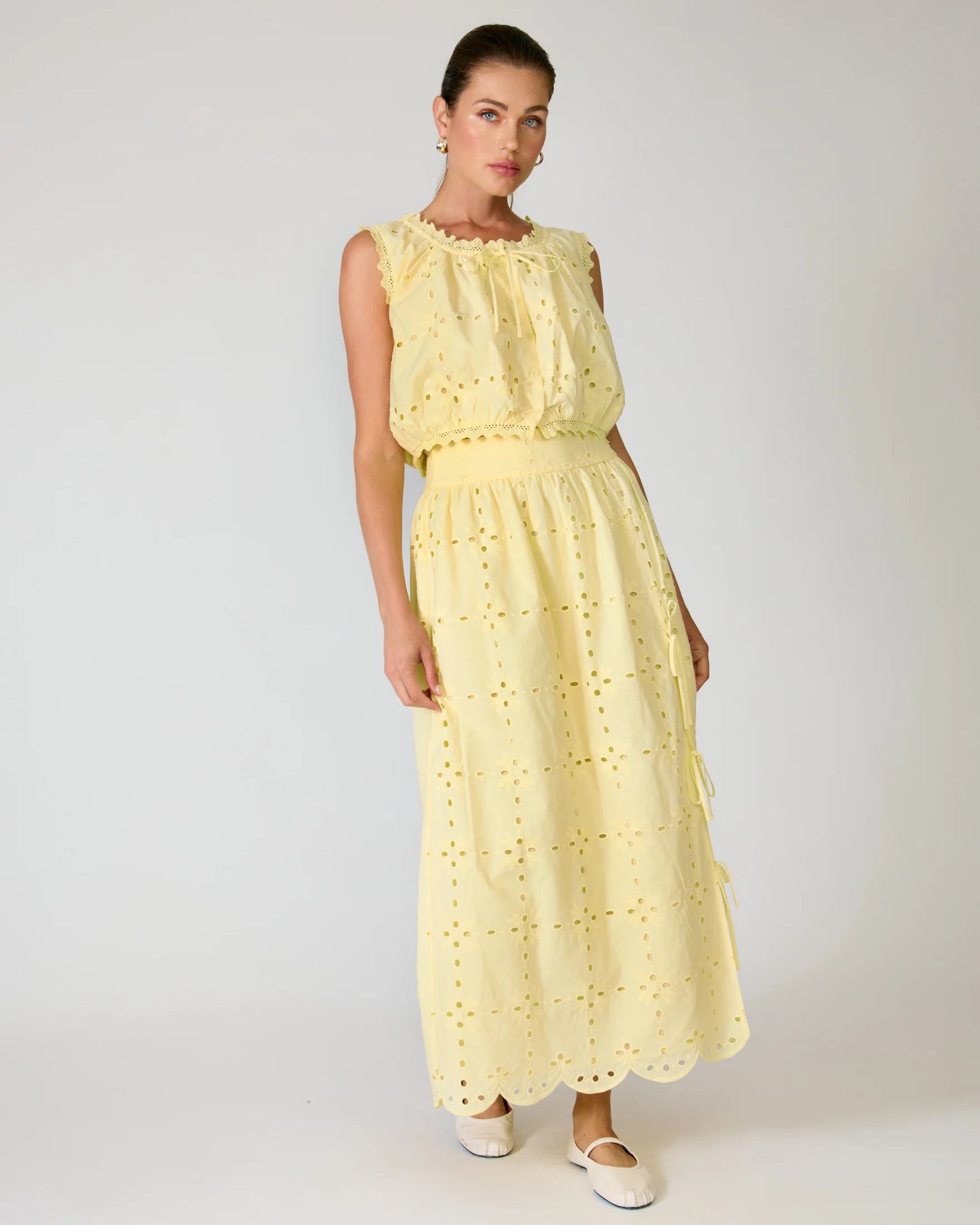 Marga Top & Skirt Set - Yellow