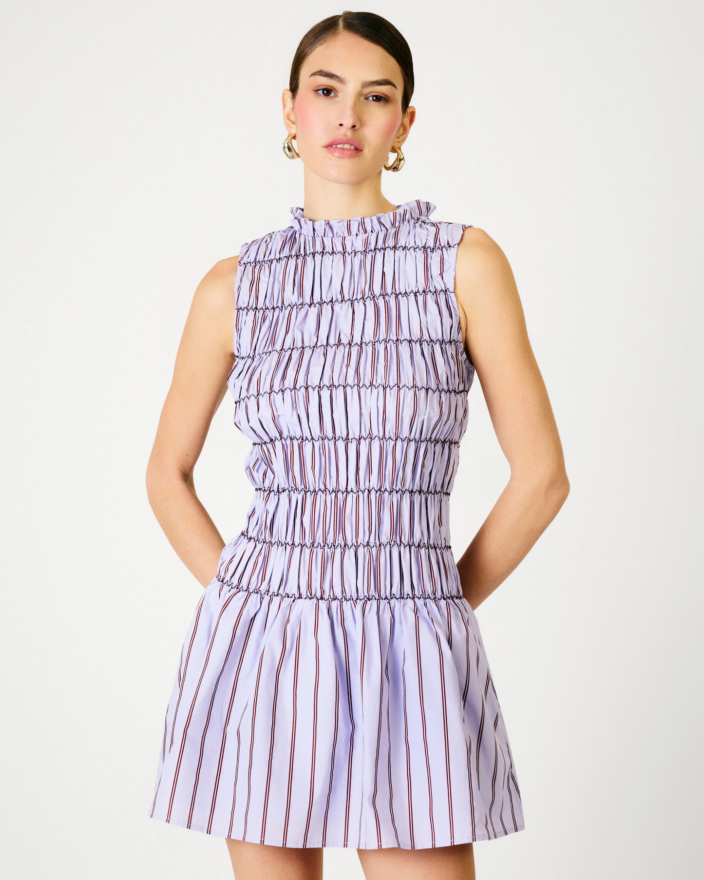 Andi Mini Dress - Purple Stripe