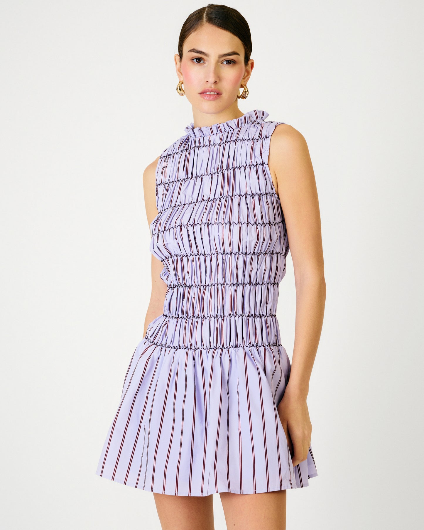 Andi Mini Dress - Purple Stripe