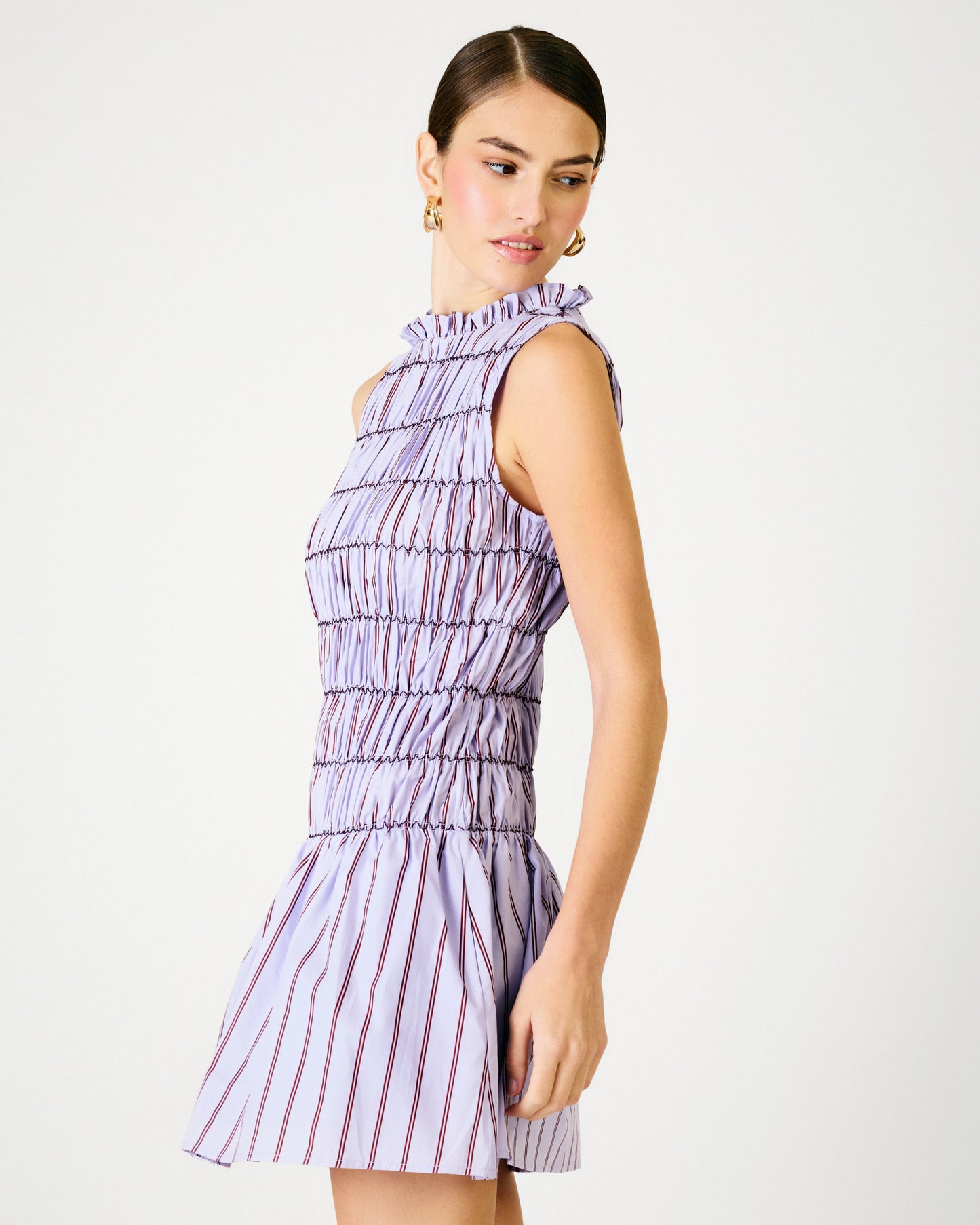 Andi Mini Dress - Purple Stripe