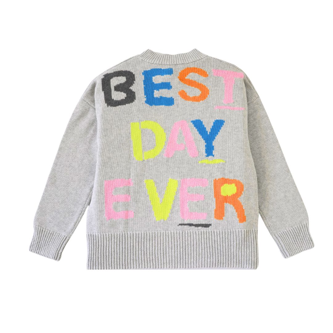 KERRI ROSENTHAL - Benton Best Day Ever Sweater - Silver Fox