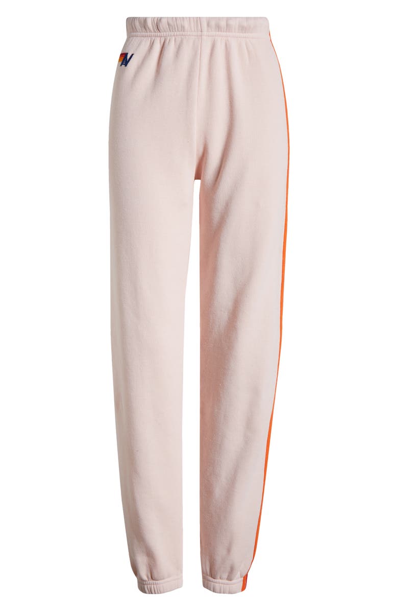 Aviator Nation - 5 Stripe Sweatpants - Light Pink/Purple Orange