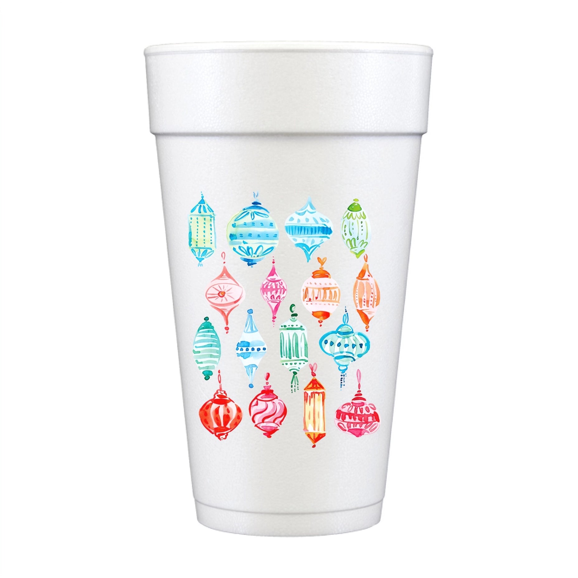 Vibrant Ornaments Full Color Foam Cups - Christmas