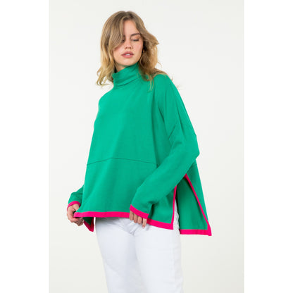 THML - Turtleneck Knit Sweater - Green