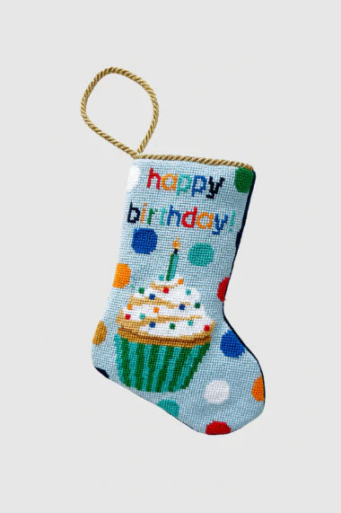 Bauble Stockings - Happy Birthday in Blue