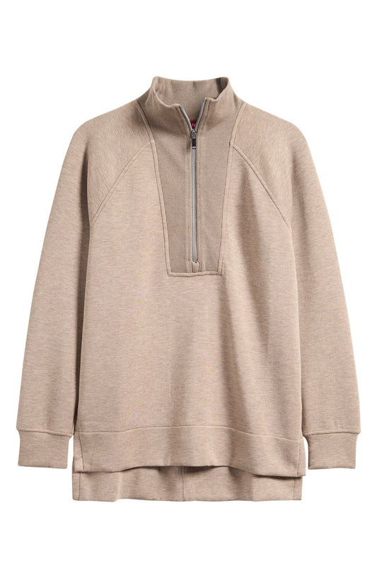 Brushed AirEssentials® Half Zip Tunic - Birch Heather