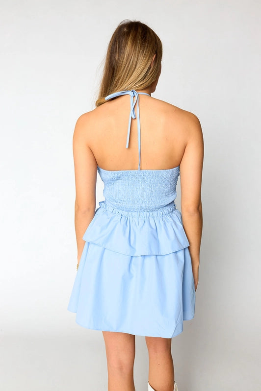 Buddy Love - Remi Halter Romper - Powder Blue