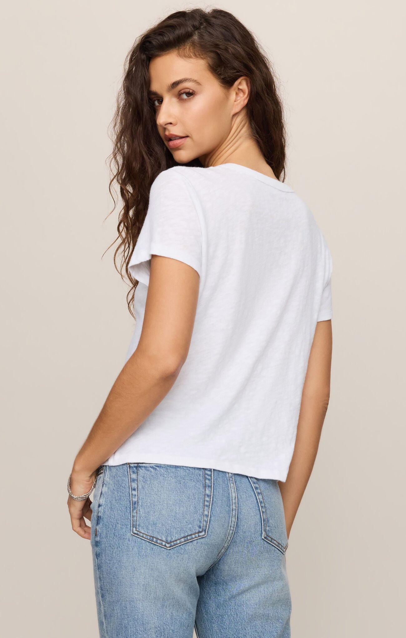 Junie Slub Tee Shirt - White