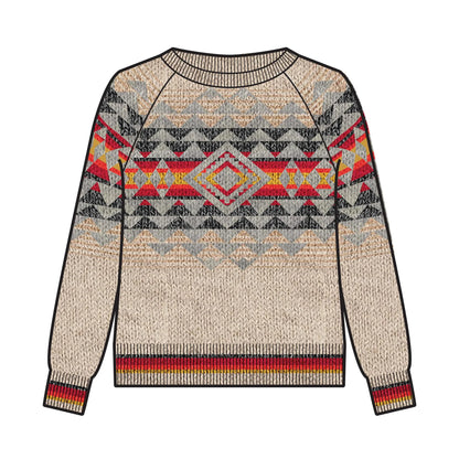 PENDLETON - Raglan Cotton Graphic Sweater - Driftwood Multi