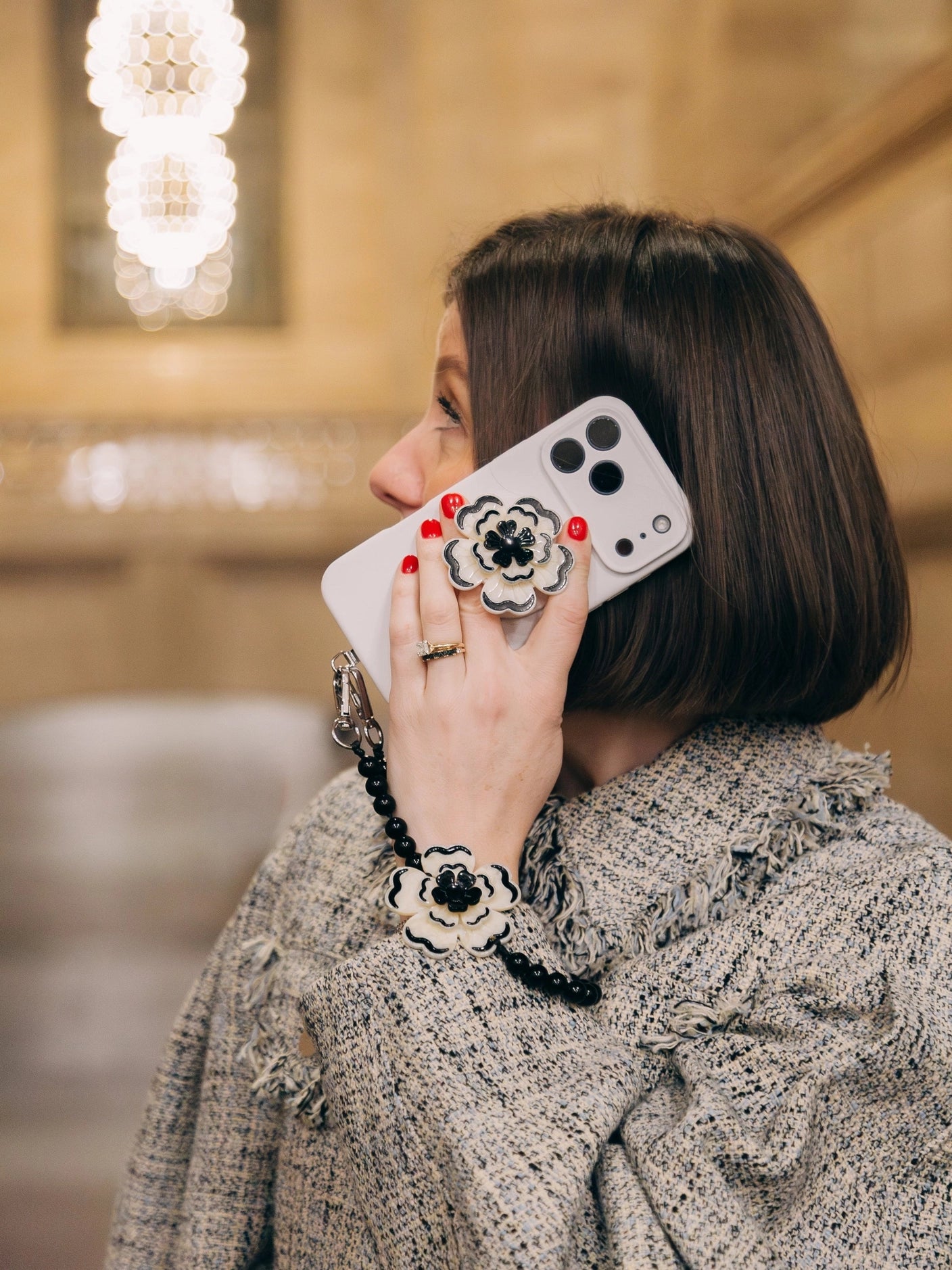 Hand-Painted Dianthus Gripcharm | Eco-Friendly