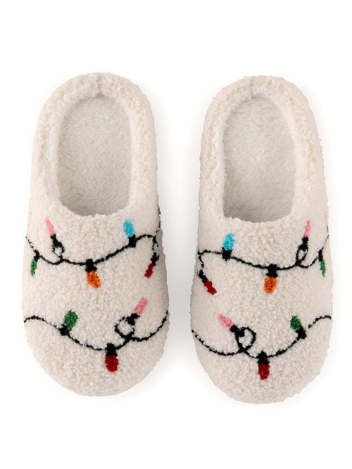 String Lights Slippers - Ivory