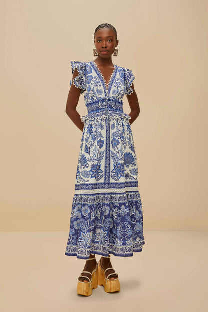 Shell Garden Off-White Maxi Dress