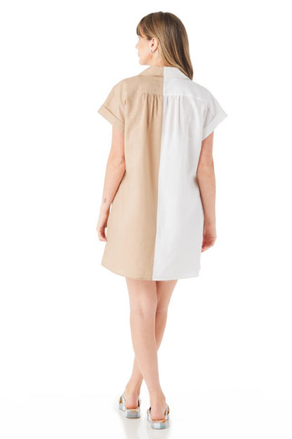 CROSBY - Jennings Dress - White Sand