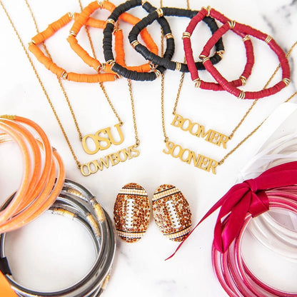 Oklahoma Collegiate Nameplate Necklace - SOONER