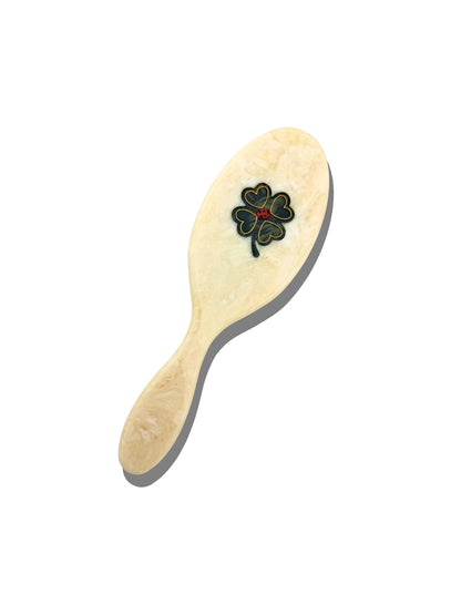 Hand-Painted Clover Amazing Hair Day Brush | Eco-Friendly