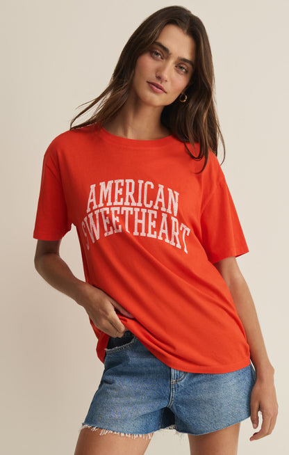 Sweetheart Boyfriend Tee - Lychee
