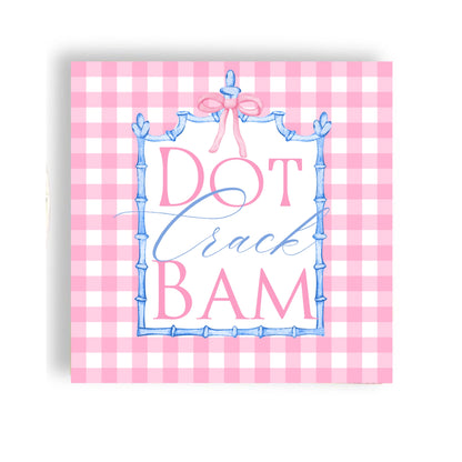 Mahjong Pink Plaid Paper Napkins | 24 Count | 5" x 5"