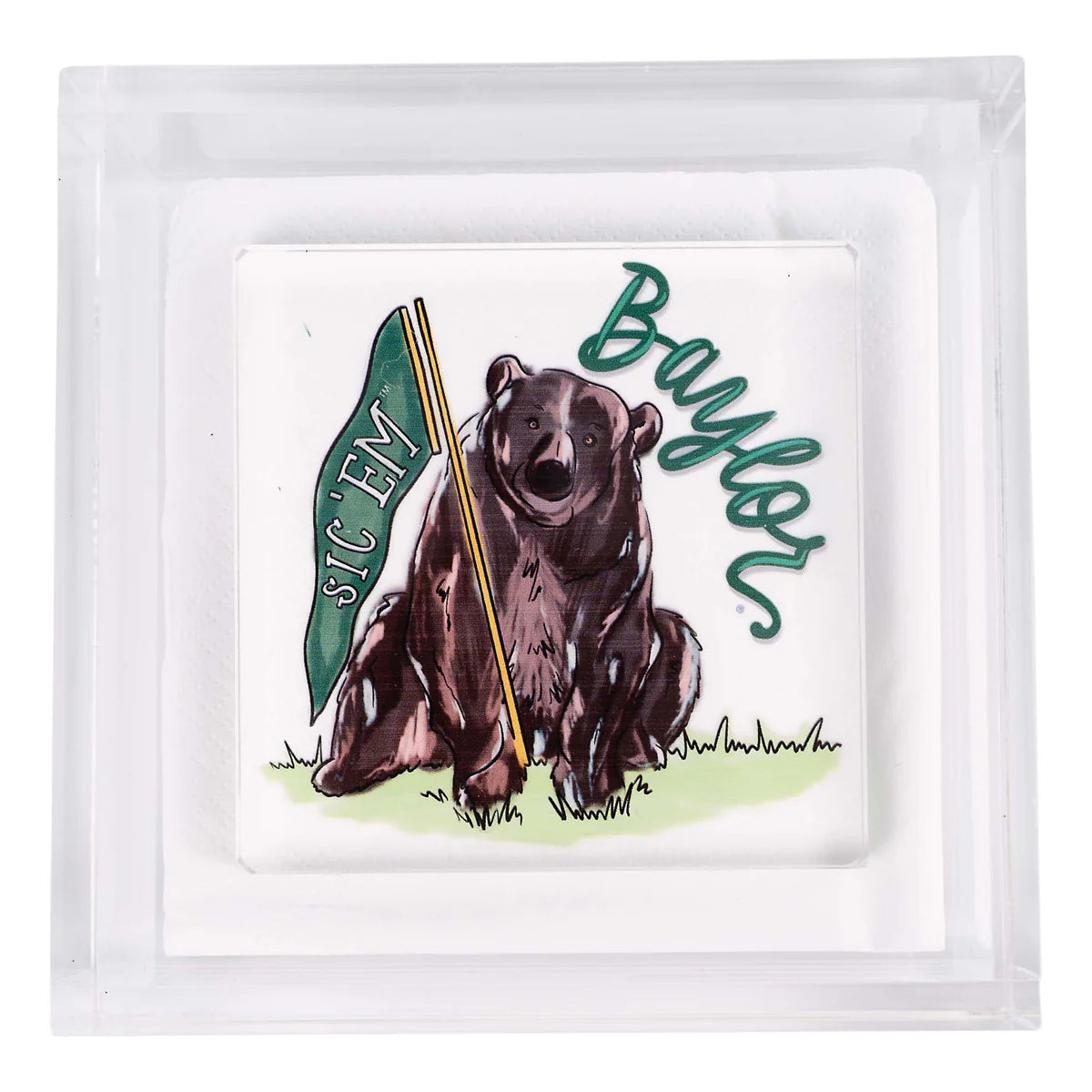 Glory Haus Baylor Mascot Napkin Weight - Thumbnail 4
