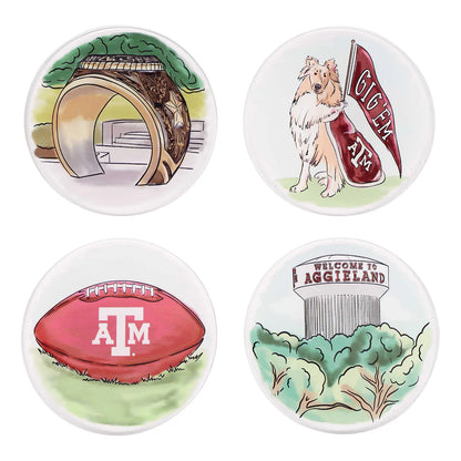 Texas A&M Coaster Set/4