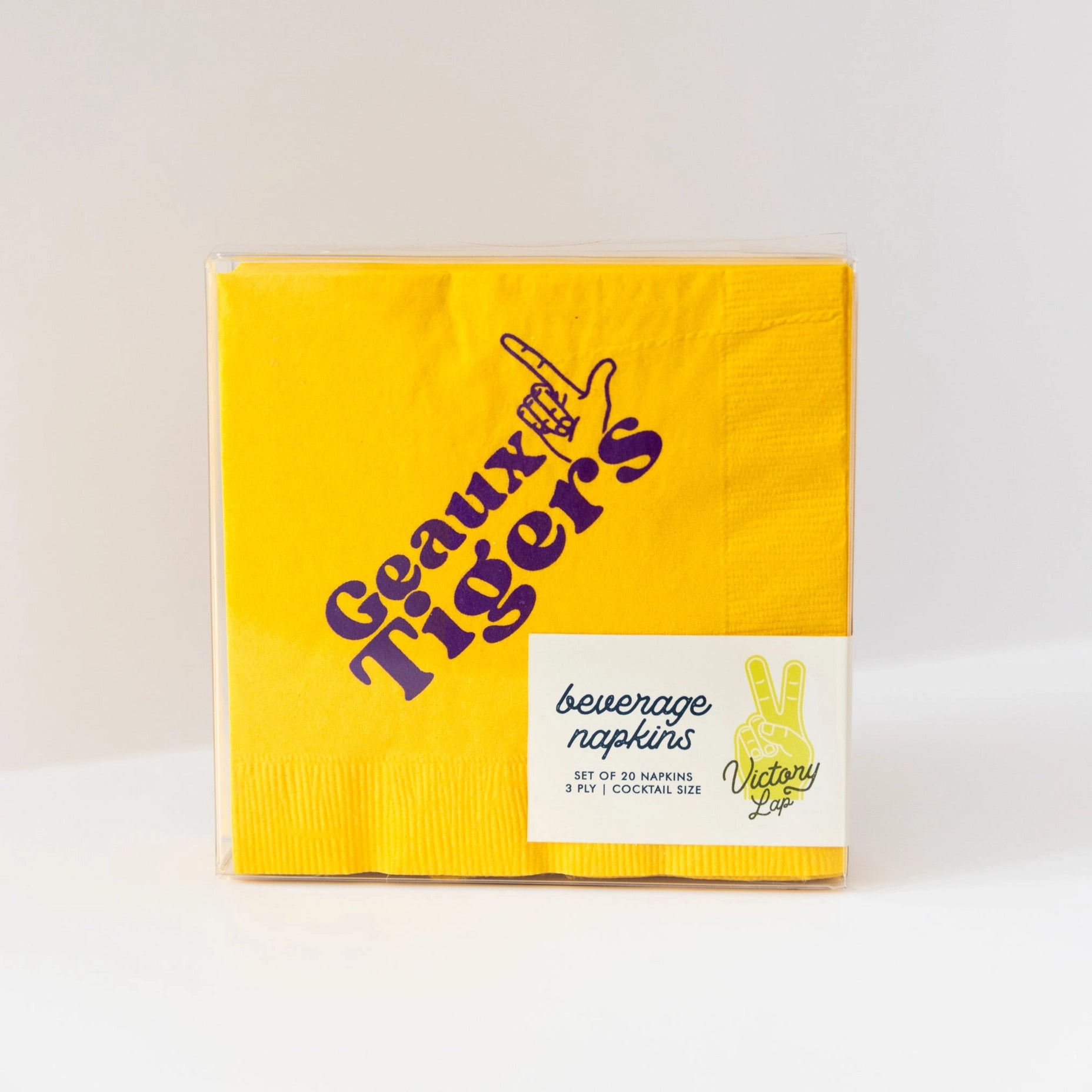 LSU Cocktail Napkins - Gold