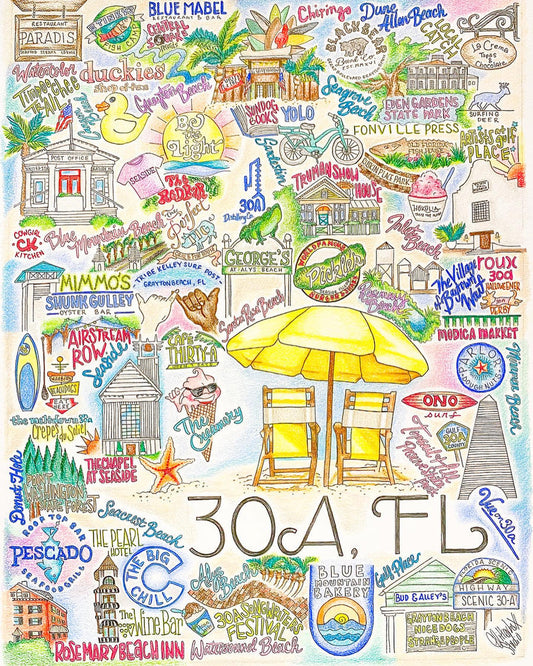 GLITTERBOXX - Hometown Print - 30A, FL